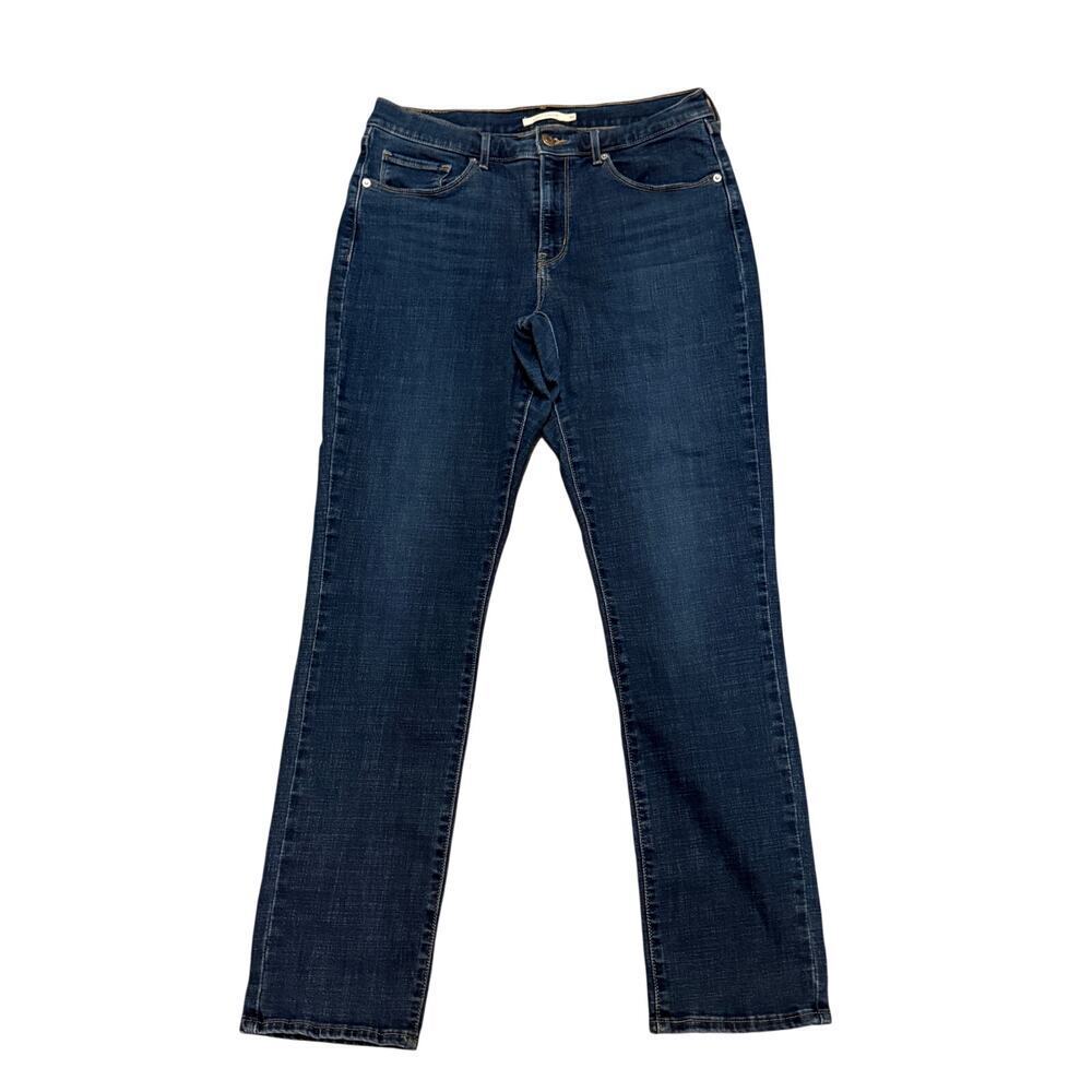 Levi’s Classic Straight Dark Wash Stretch Jeans Women’s 10x31 High Rise Capsule